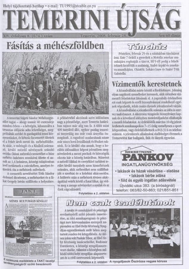 Temerini Újság, 14. évf. 2008. február 28. 8. sz.