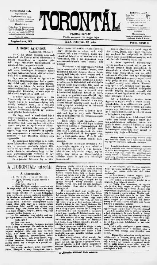 Torontál, 30. évf. 1901. február 8. 32. sz.