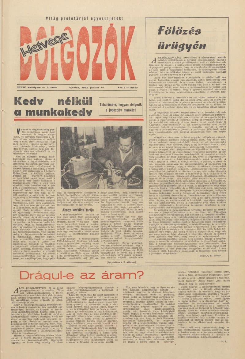 Dolgozók, 36. évf. 1982. január 14. 2. sz.