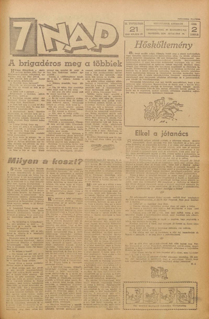 7 Nap, 3. évf. 1948. május 19. 21. sz. 1–6. oldal