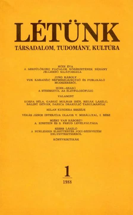 Létünk, 18. évf. 1988. január – február. 1. sz. 1–211. oldal