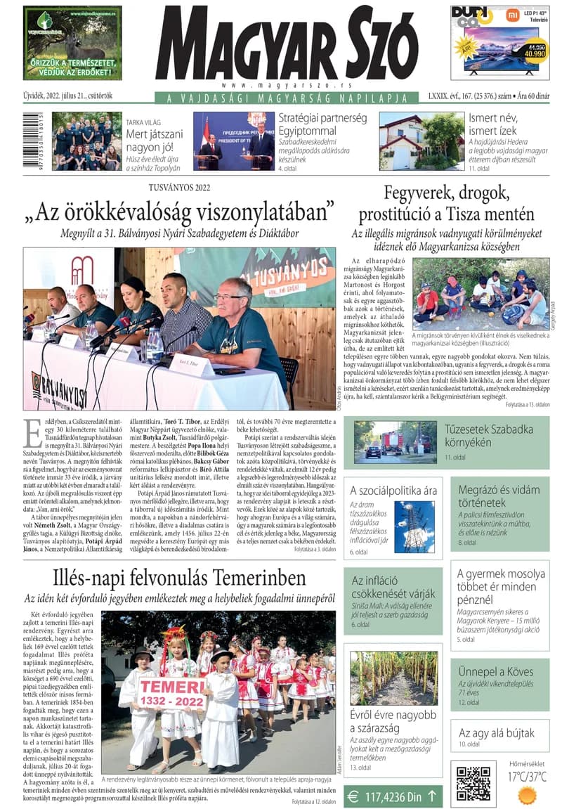 Magyar Szó, 79. évf. 2022. július 21. 167. sz. 1–20. oldal