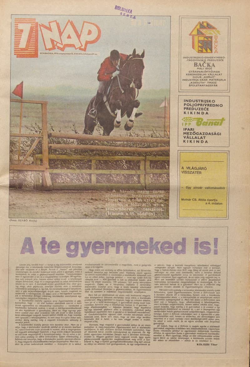 7 Nap, 33. évf. 1978. szeptember 15. 37. sz. 1–20. oldal