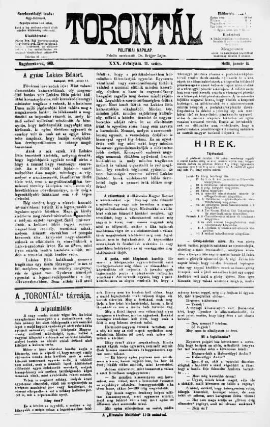 Torontál, 30. évf. 1901. január 14. 11. sz.