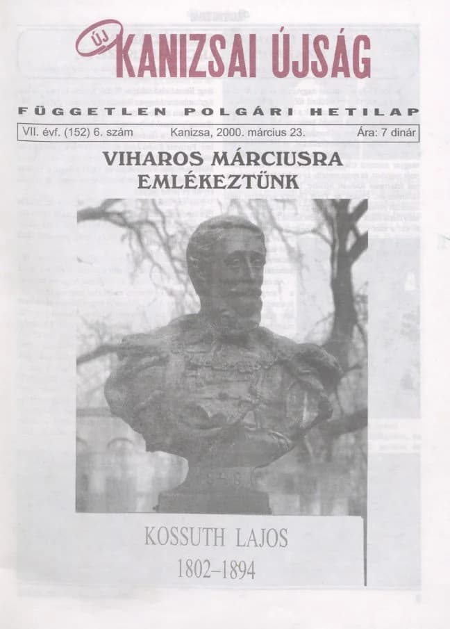 Új Kanizsai Újság, 7. évf. 2000. március 23. 6. sz.