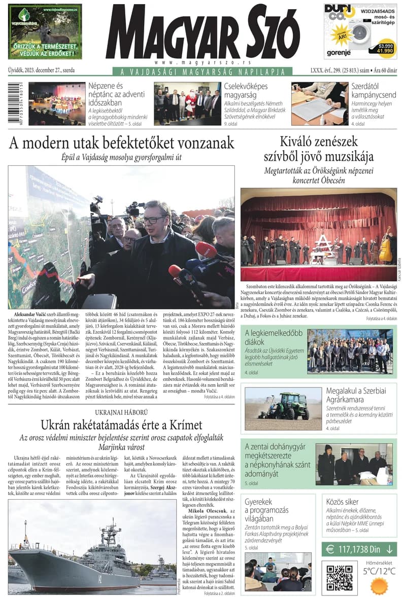 Magyar Szó, 80. évf. 2023. december 27. 299. sz.