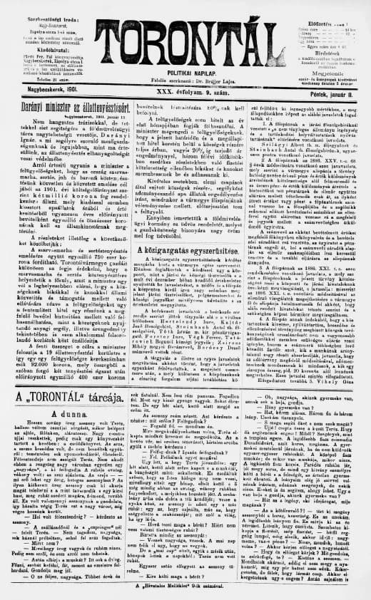 Torontál, 30. évf. 1901. január 11. 9. sz.