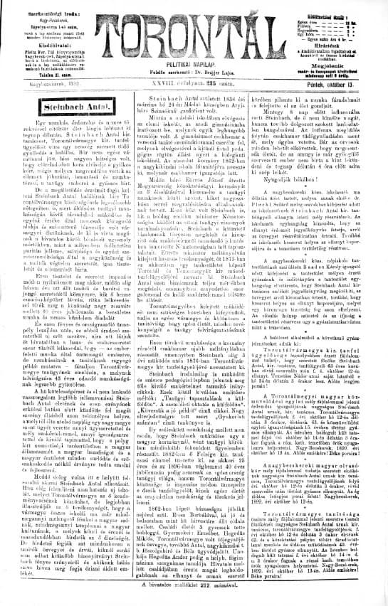 Torontál, 28. évf. 1899. október 13. 235. sz.