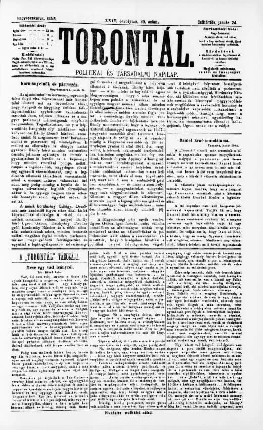 Torontál, 24. évf. 1895. január 24. 20. sz.