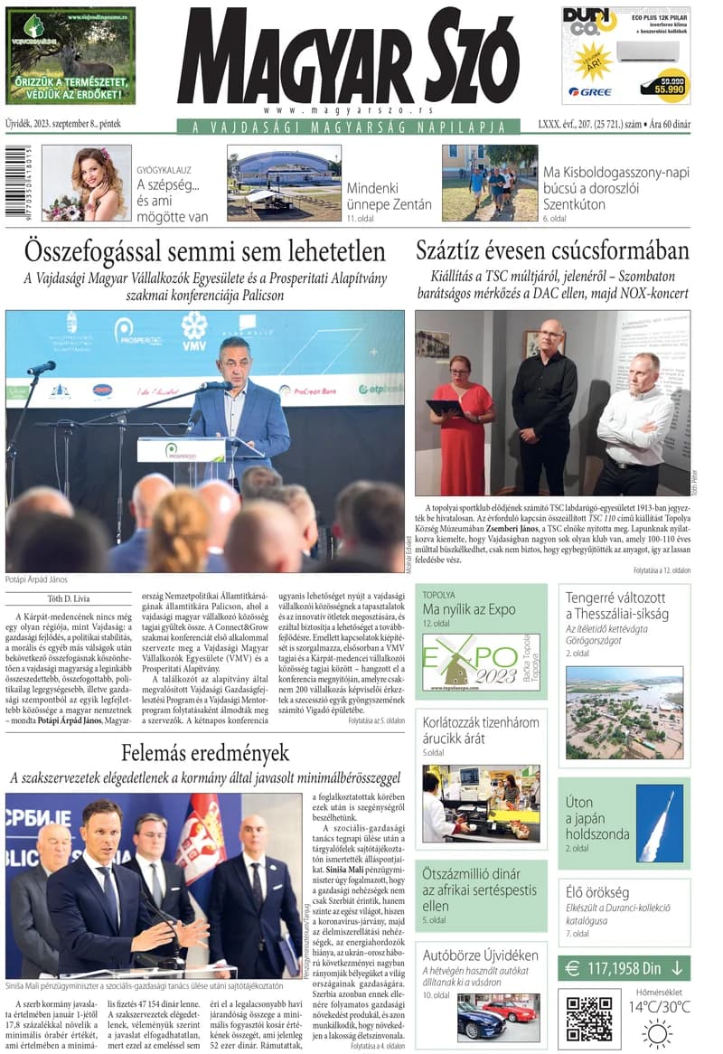 Magyar Szó, 80. évf. 2023. szeptember 8. 207. sz. 1–16. oldal