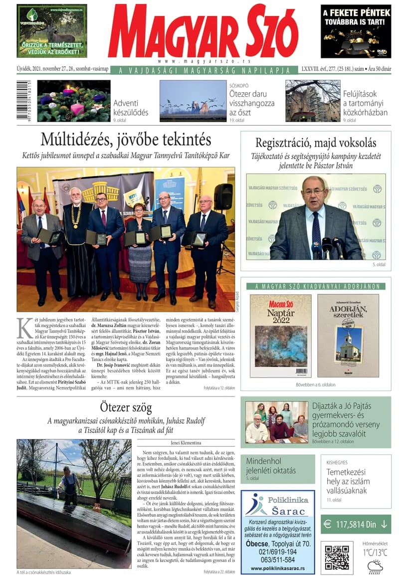 Magyar Szó, 78. évf. 2021. november 27. – 28. 277. sz. 1–32. oldal