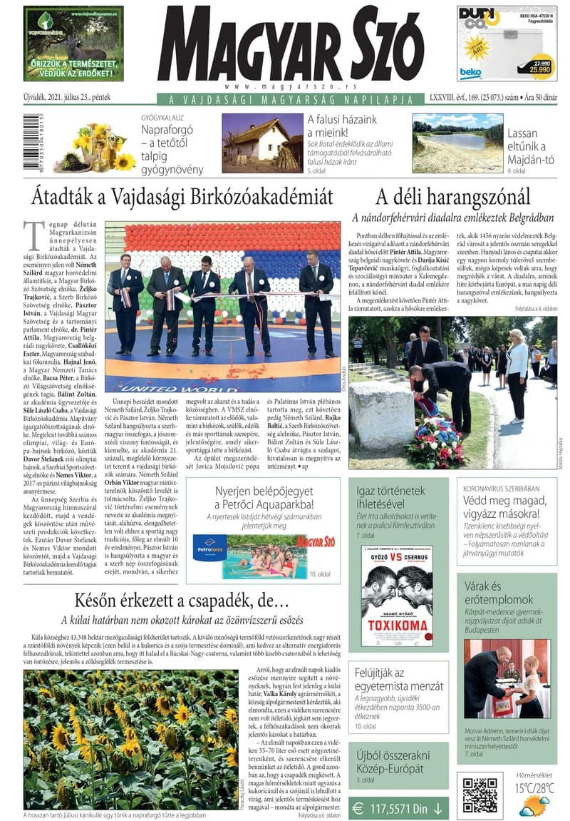 Magyar Szó, 78. évf. 2021. július 23. 169. sz. 1–16. oldal