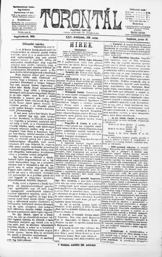 Torontál, 25. évf. 1896. június 18. 139. sz.