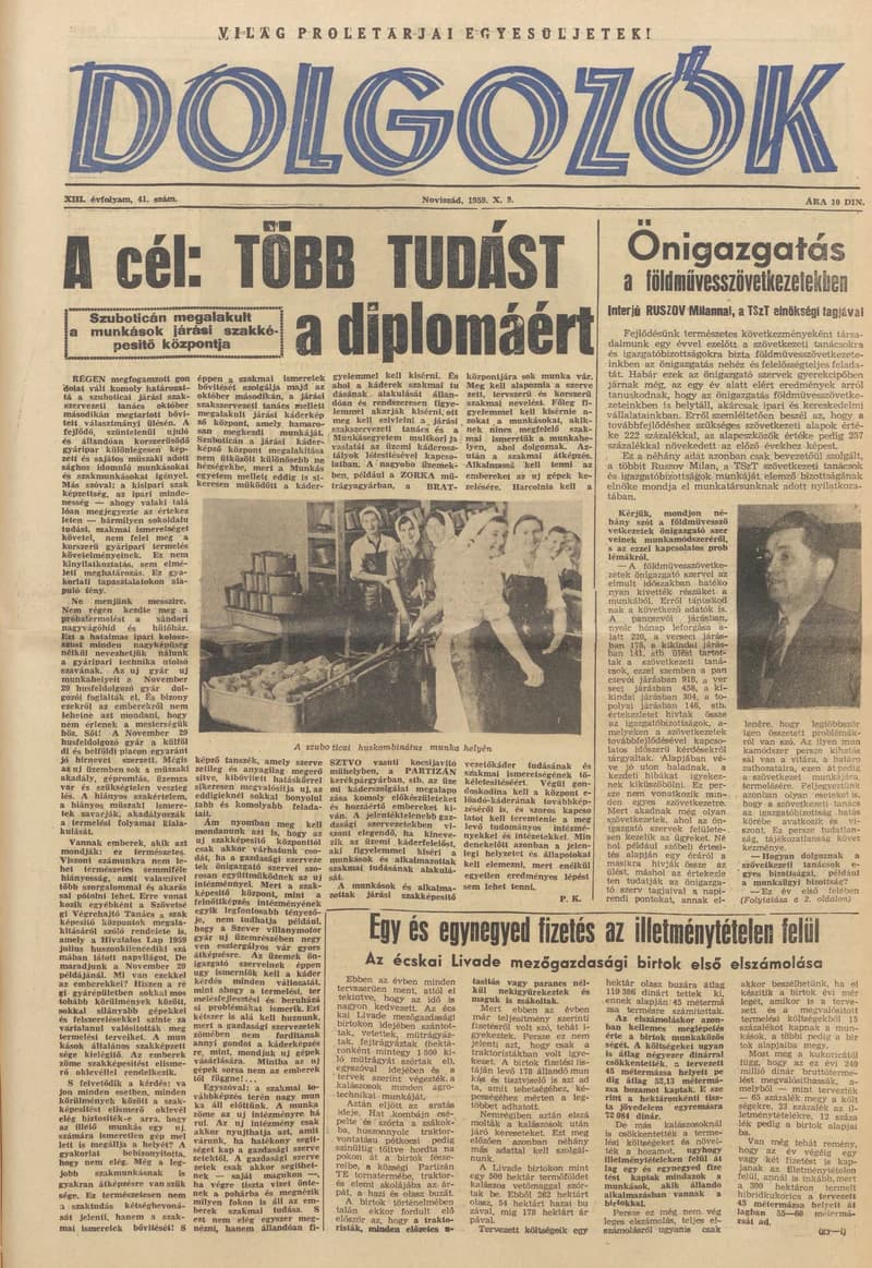 Dolgozók, 13. évf. 1959. október 9. 41. sz.