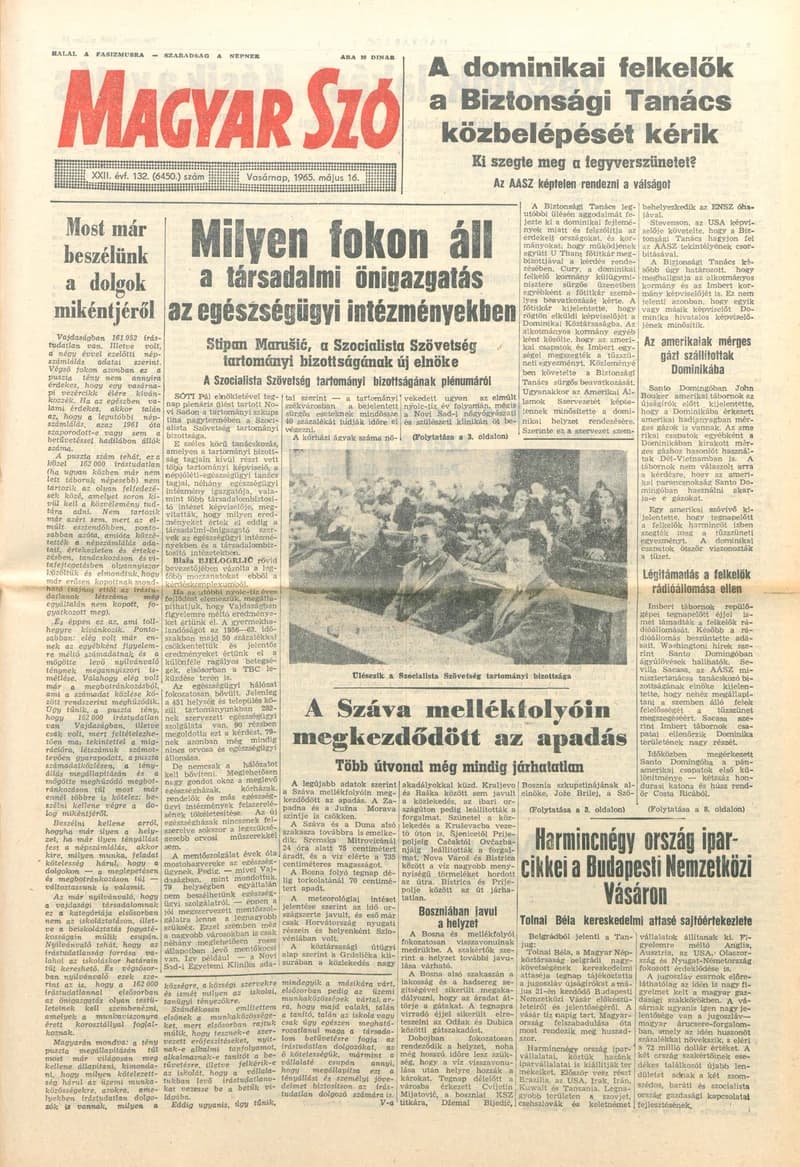 Magyar Szó, 22. évf. 1965. május 16. 132. sz. 1–24. oldal