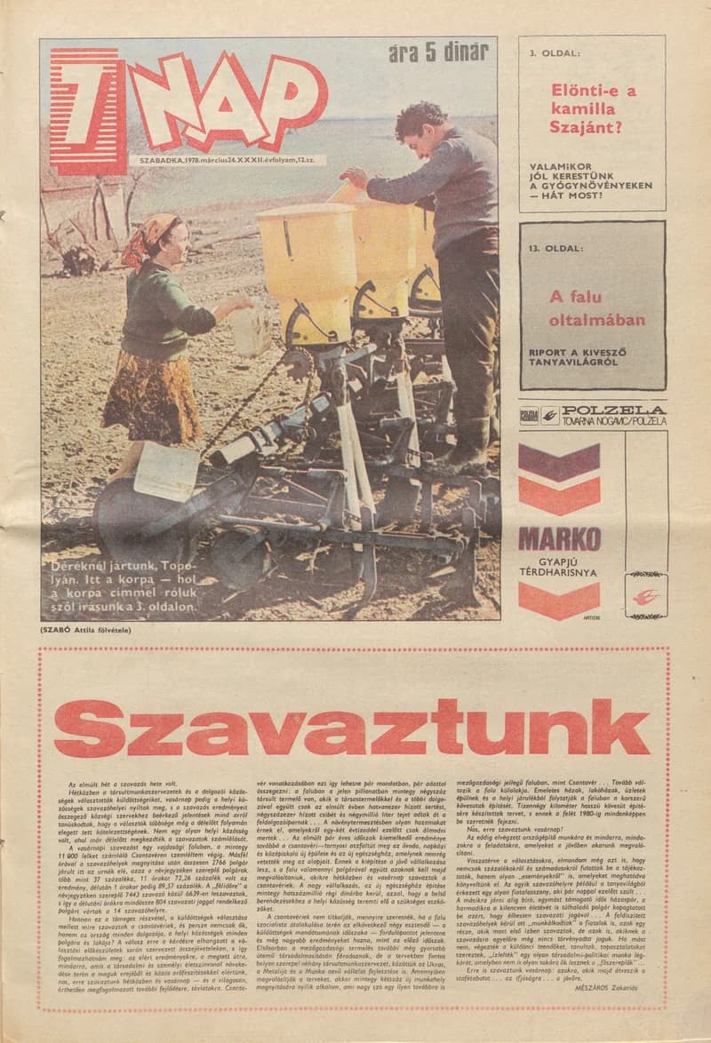 7 Nap, 33. évf. 1978. március 24. 12. sz. 1–24. oldal