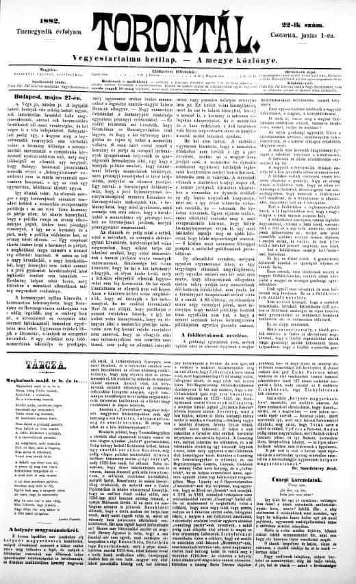 Torontál, 11. évf. 1882. június 1. 22. sz.