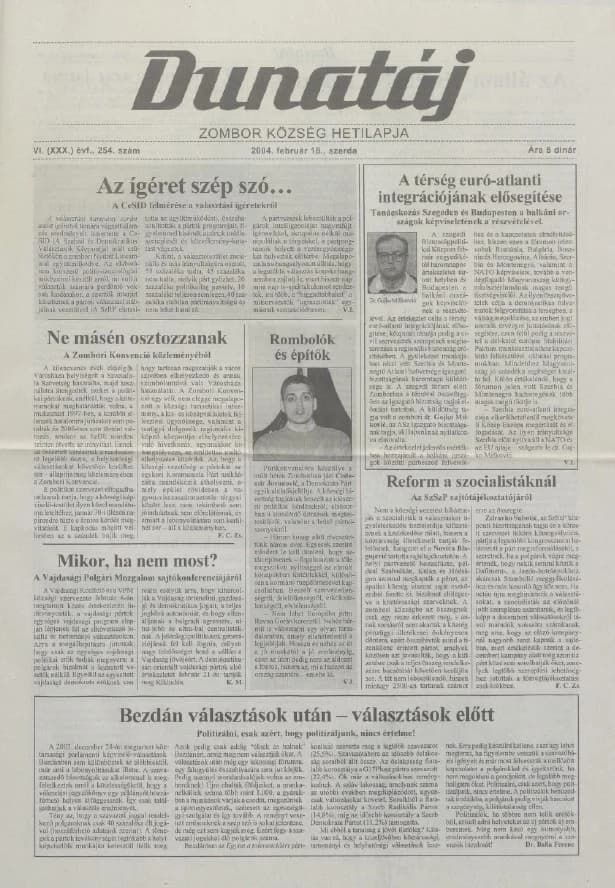 Dunatáj, 6. évf. 2004. február 18. 254. sz.