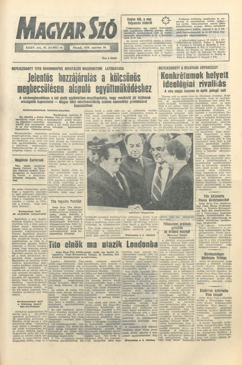 Magyar Szó, 35. évf. 1978. március 10. 67. sz. 1–16. oldal