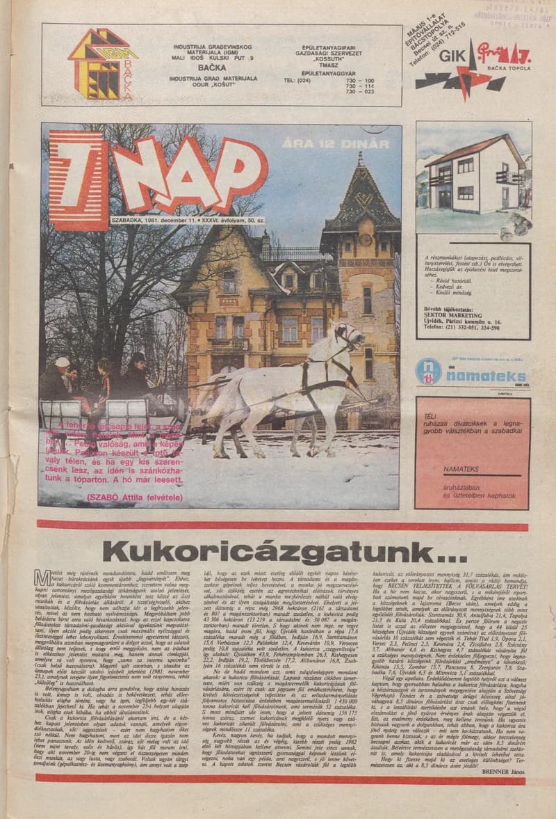 7 Nap, 36. évf. 1981. december 11. 50. sz. 1–16. oldal