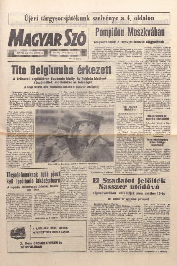 Magyar Szó, 27. évf. 1970. október 7. 276. sz. 1–14. oldal