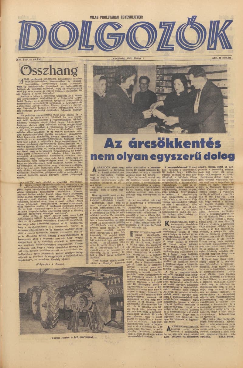 Dolgozók, 16. évf. 1962. június 1. 22. sz.