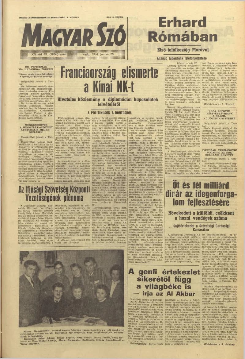 Magyar Szó, 21. évf. 1964. január 28. 27. sz. 1–16. oldal