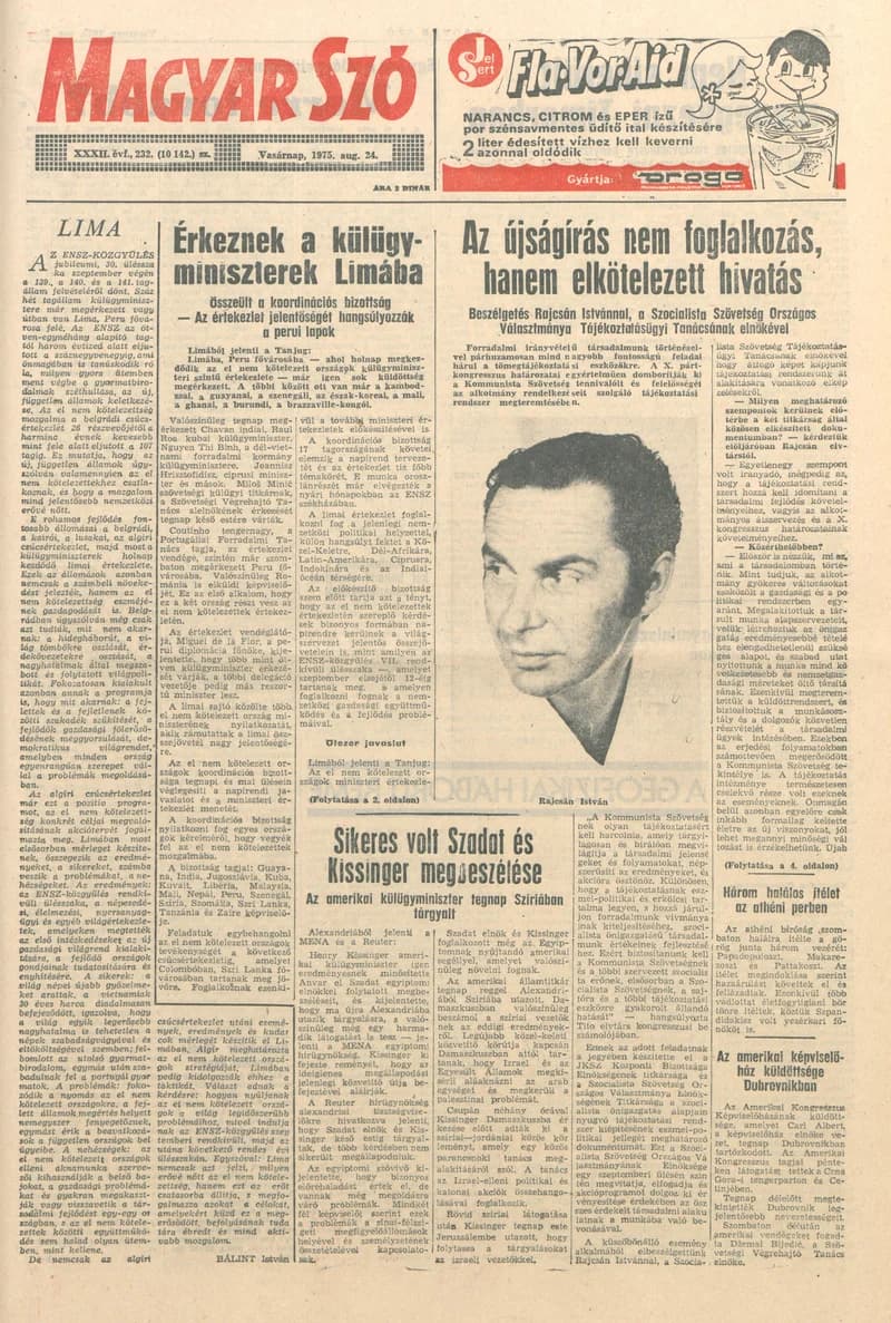 Magyar Szó, 32. évf. 1975. augusztus 24. 232. sz.