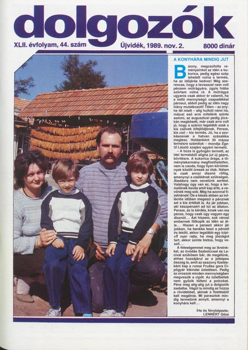 Dolgozók, 43. évf. 1989. november 2. 44. sz.