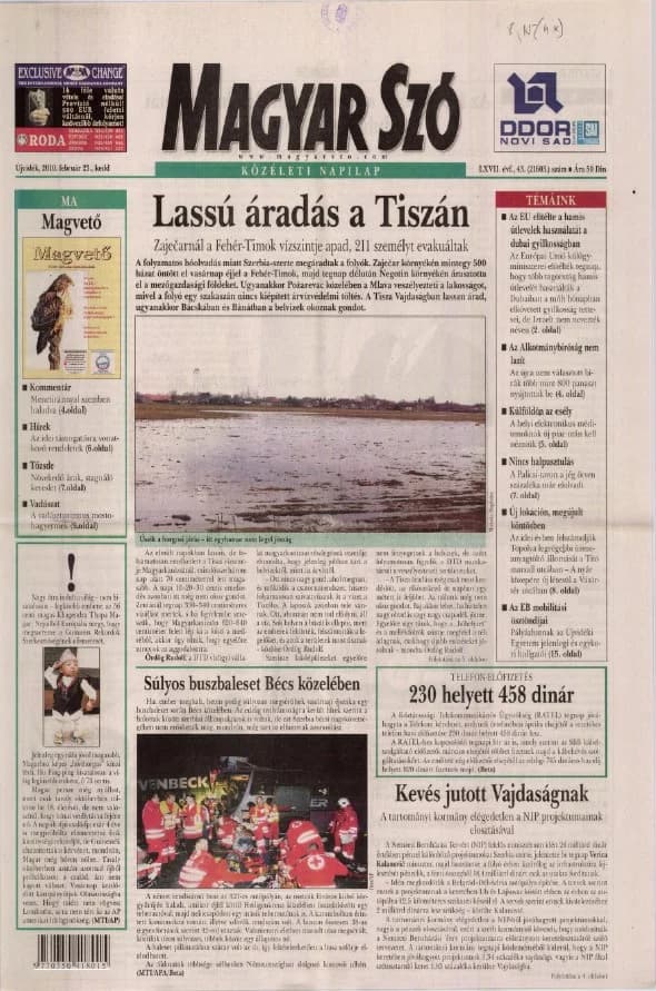 Magyar Szó, 67. évf. 2010. február 23. 43. sz. 1–20. oldal