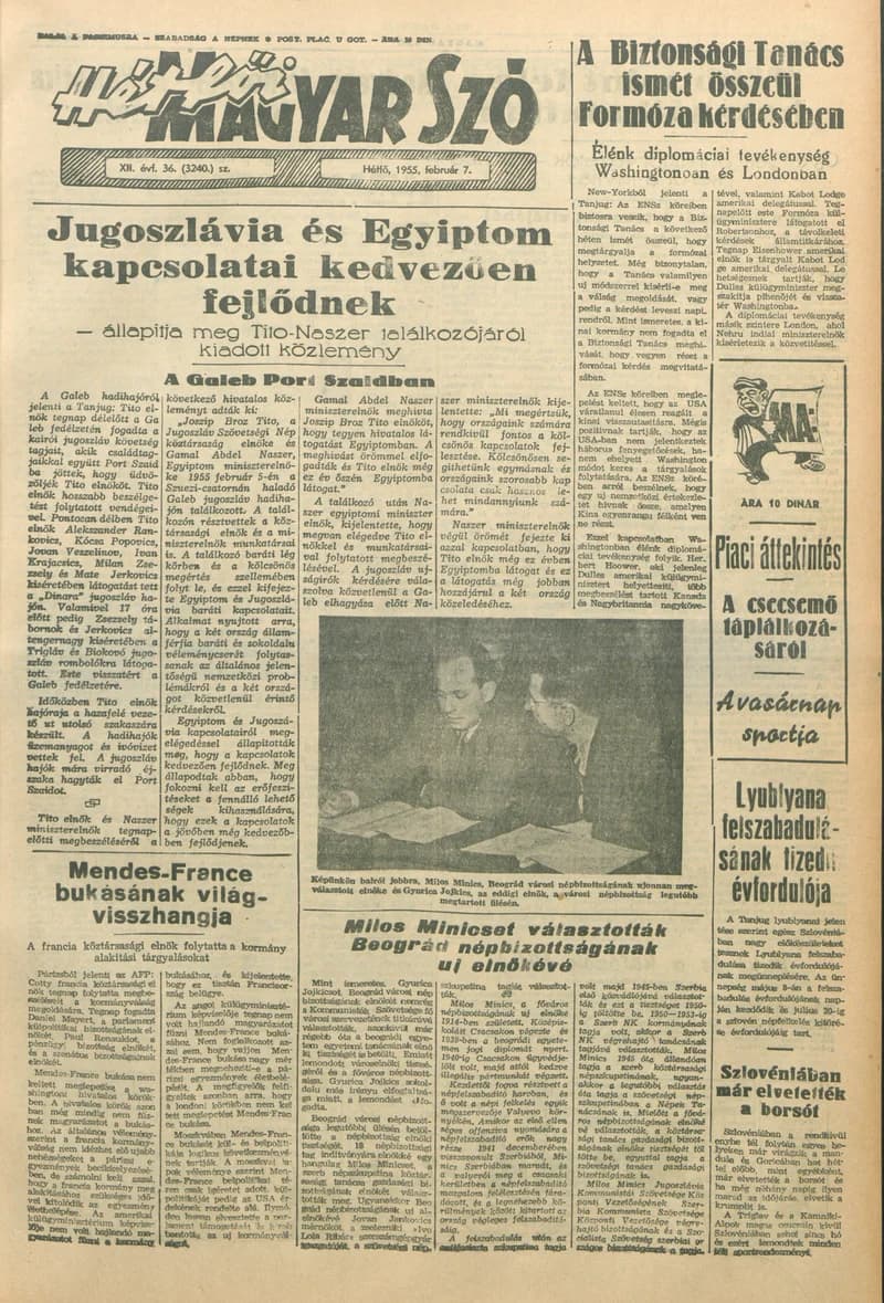 Magyar Szó, 12. évf. 1955. február 7. 36. sz. 1–6. oldal