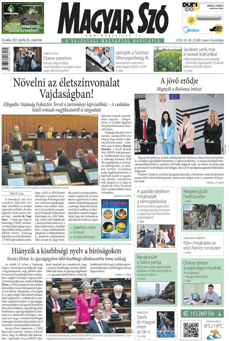 Magyar Szó, 80. évf. 2023. április 20. 88. sz. 1–20. oldal