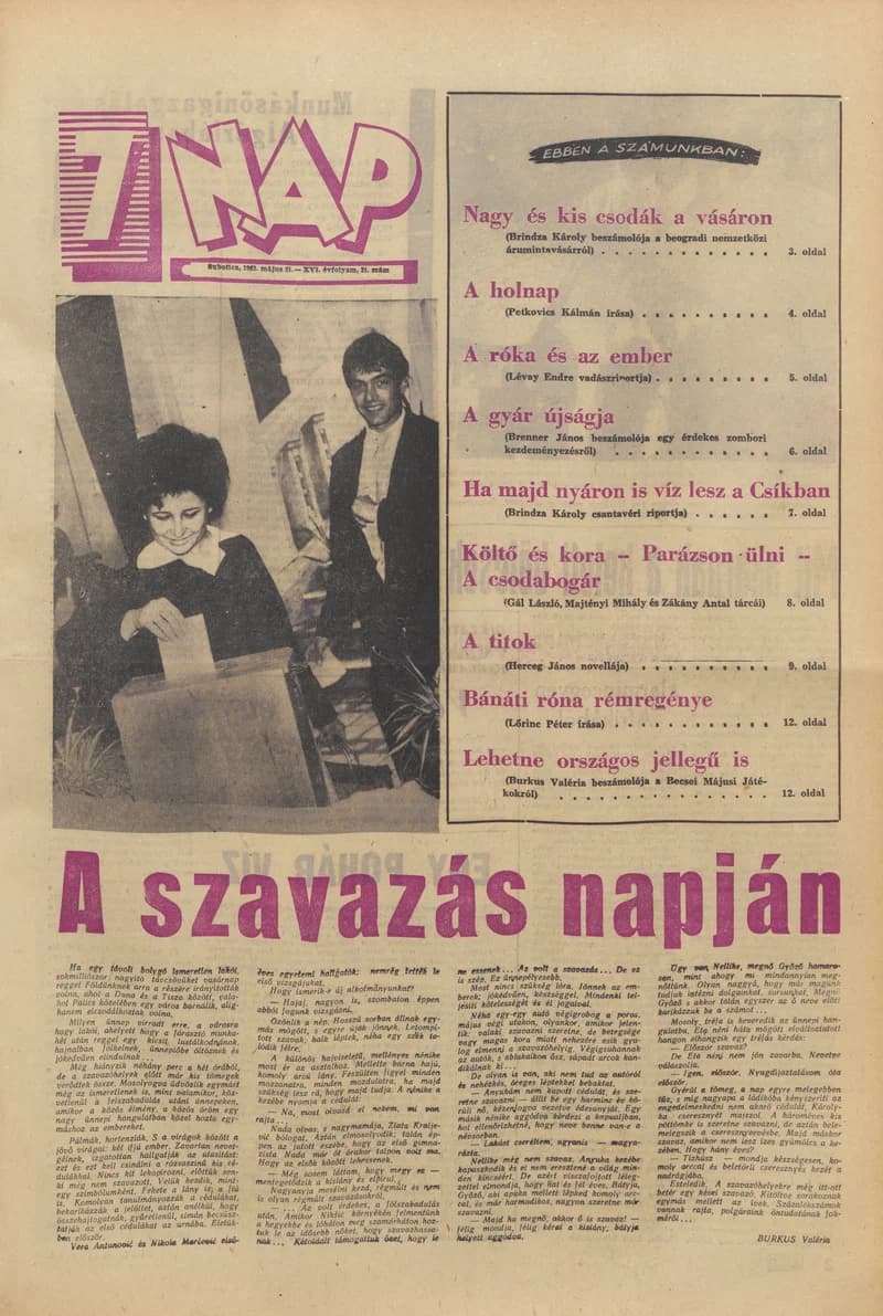 7 Nap, 18. évf. 1963. május 31. 21. sz. 1–20. oldal