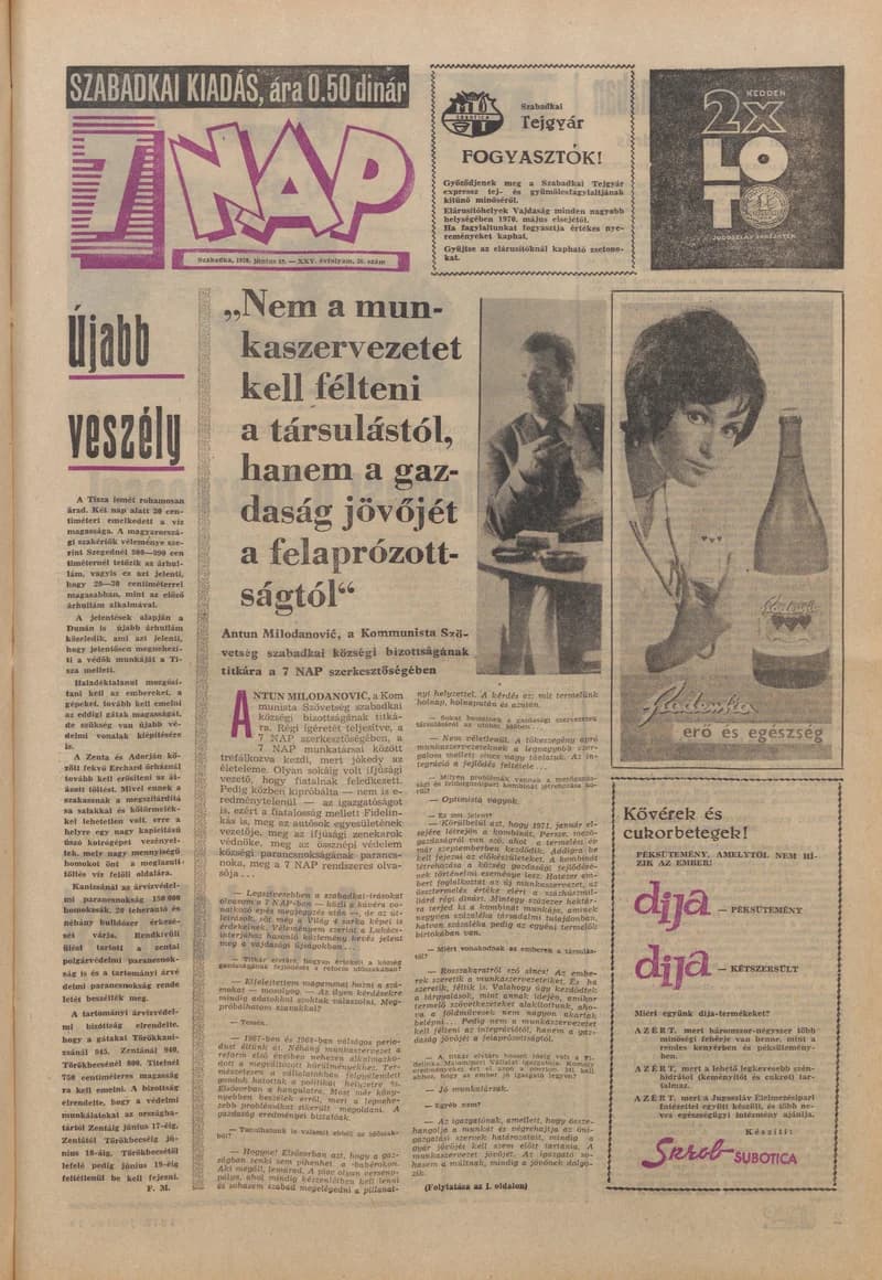 7 Nap, 25. évf. 1970. június 19. 26. sz. 1–16. oldal