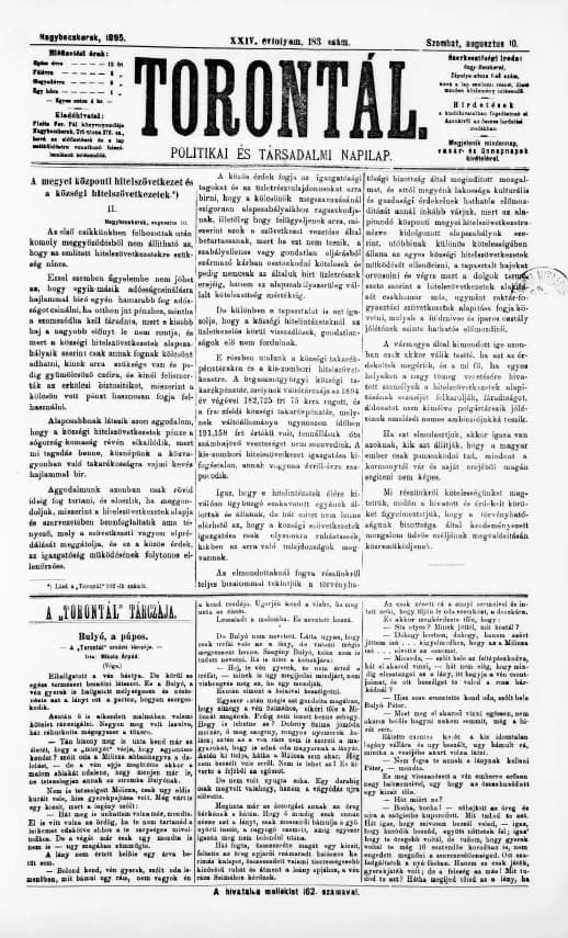 Torontál, 24. évf. 1895. augusztus 10. 183. sz.