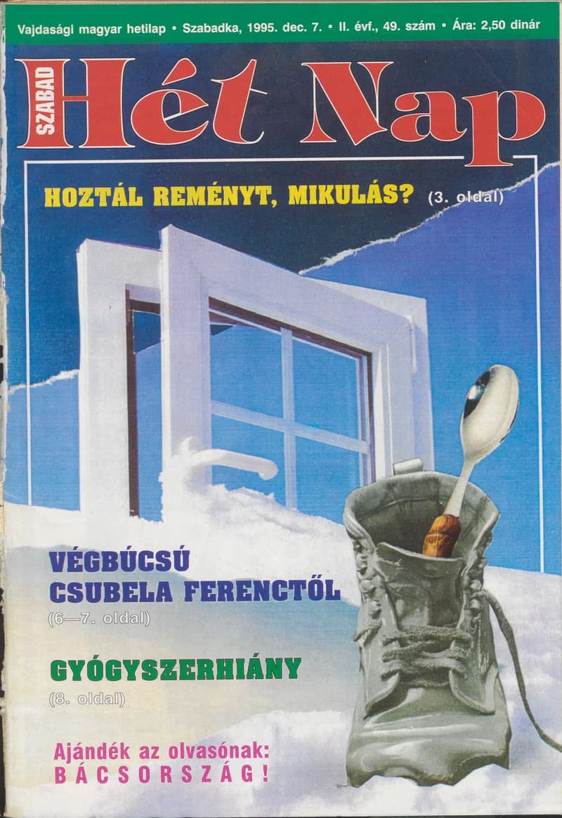 Szabad Hét Nap, 2. évf. 1995. december 7. 49. sz.