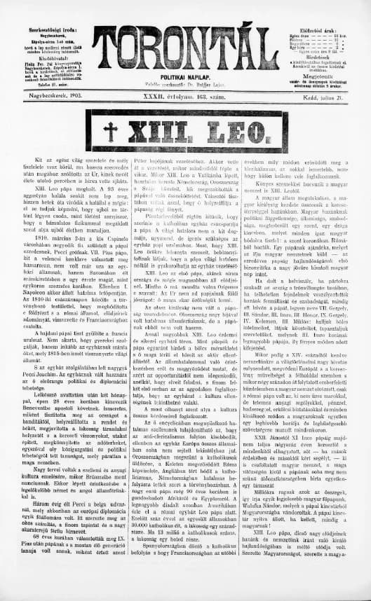 Torontál, 32. évf. 1903. július 21. 163. sz.