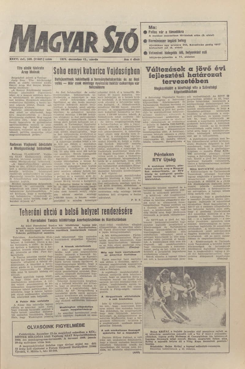 Magyar Szó, 36. évf. 1979. december 12. 340. sz. 1–24. oldal