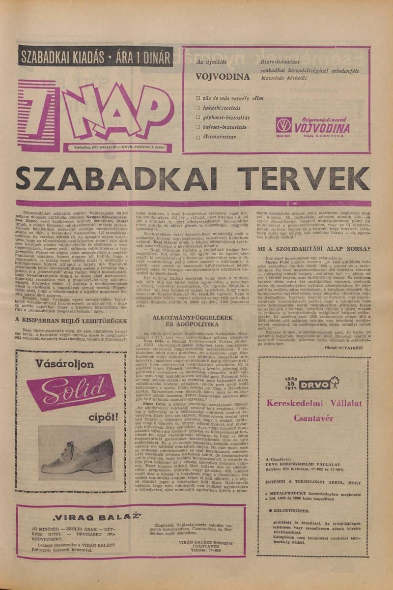 7 Nap, 27. évf. 1972. február 18. 7. sz. 1–28. oldal