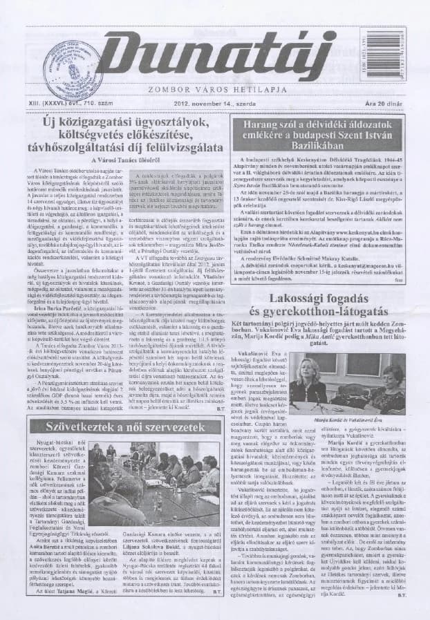 Dunatáj, 14. évf. 2012. november 14. 710. sz.