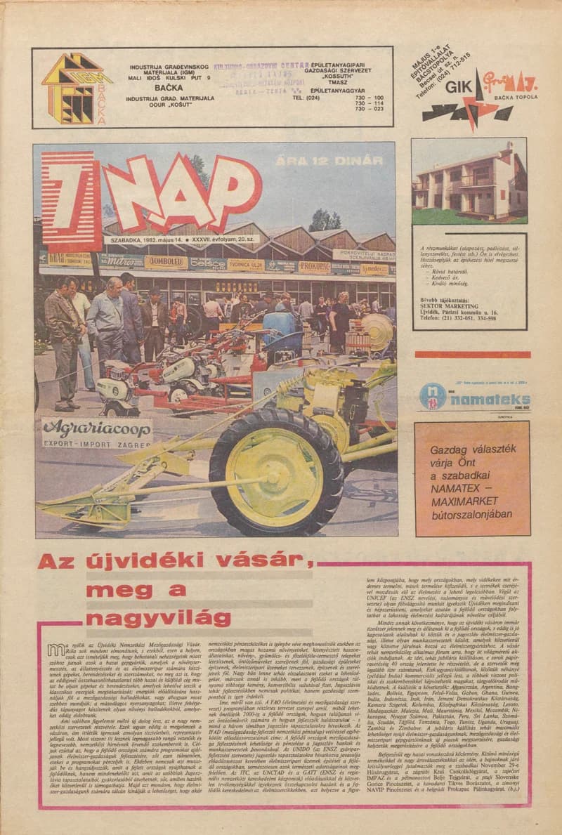 7 Nap, 37. évf. 1982. május 14. 20. sz. 1–20. oldal