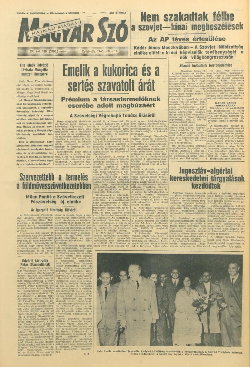 Magyar Szó, 20. évf. 1963. július 11. 188. sz. 1–14. oldal