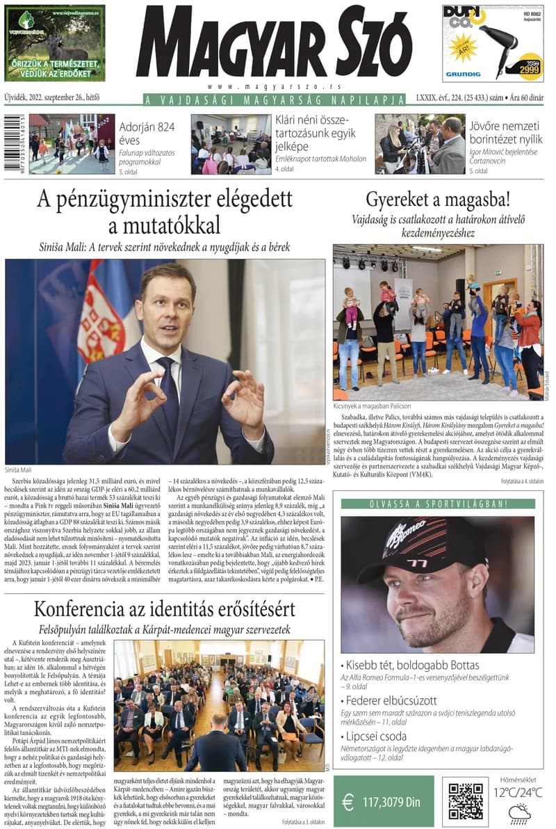 Magyar Szó, 79. évf. 2022. szeptember 26. 224. sz. 1–16. oldal