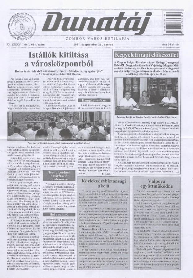 Dunatáj, 13. évf. 2011. szeptember 28. 651. sz.