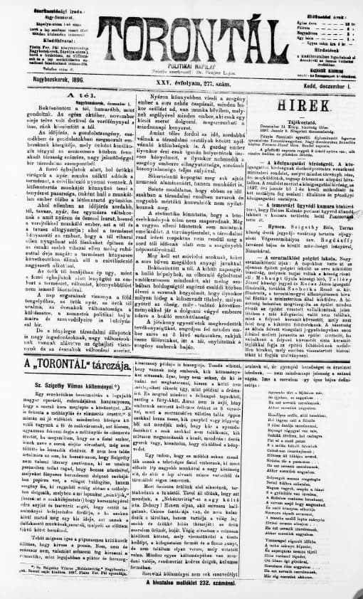 Torontál, 25. évf. 1896. december 1. 277. sz.