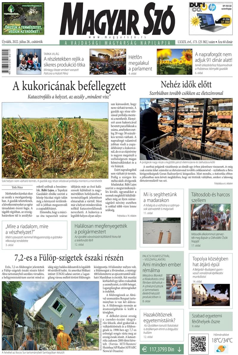 Magyar Szó, 79. évf. 2022. július 28. 173. sz. 1–20. oldal