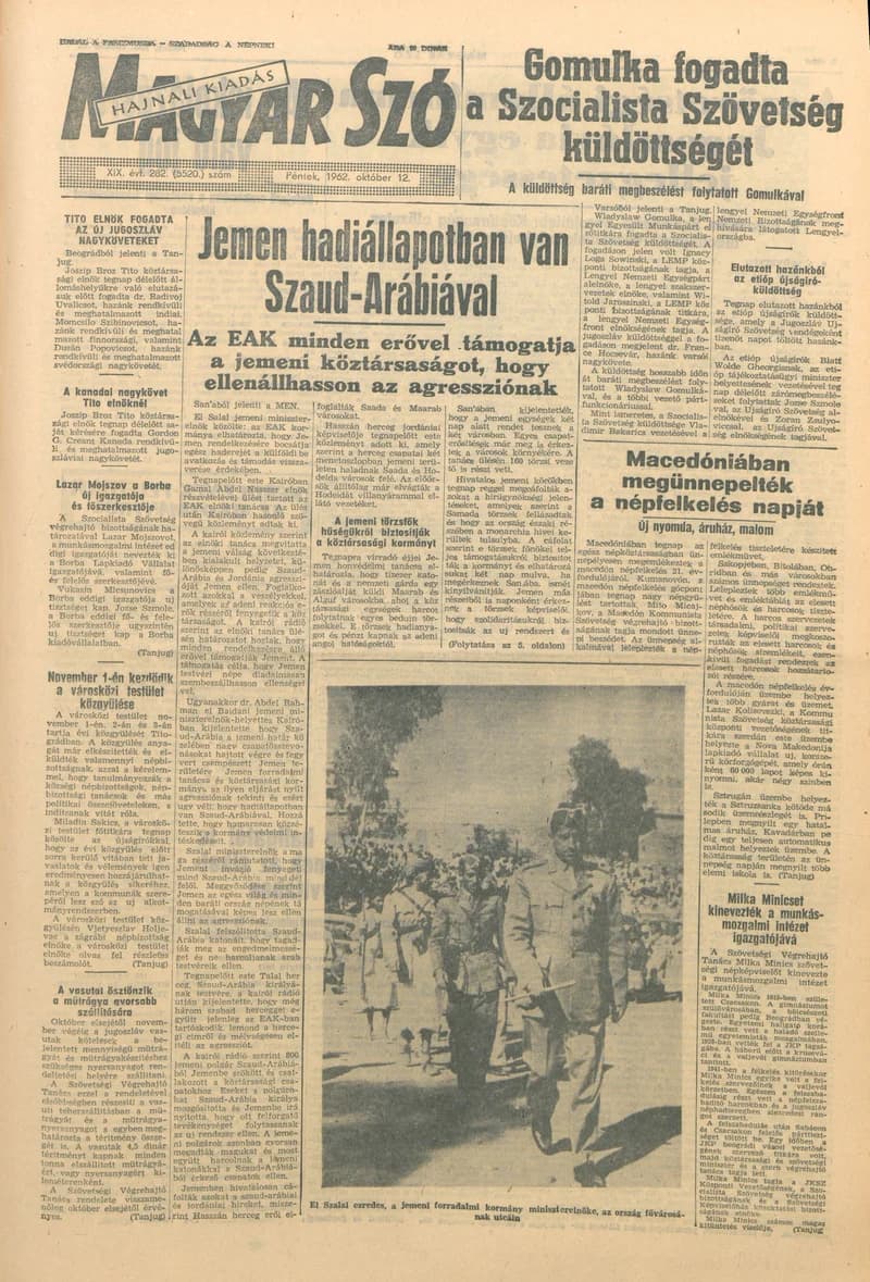 Magyar Szó, 19. évf. 1962. október 12. 282. sz. 1–14. oldal
