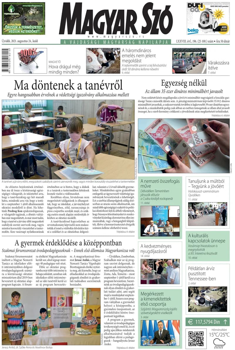 Magyar Szó, 78. évf. 2021. augusztus 24. 196. sz. 1–20. oldal