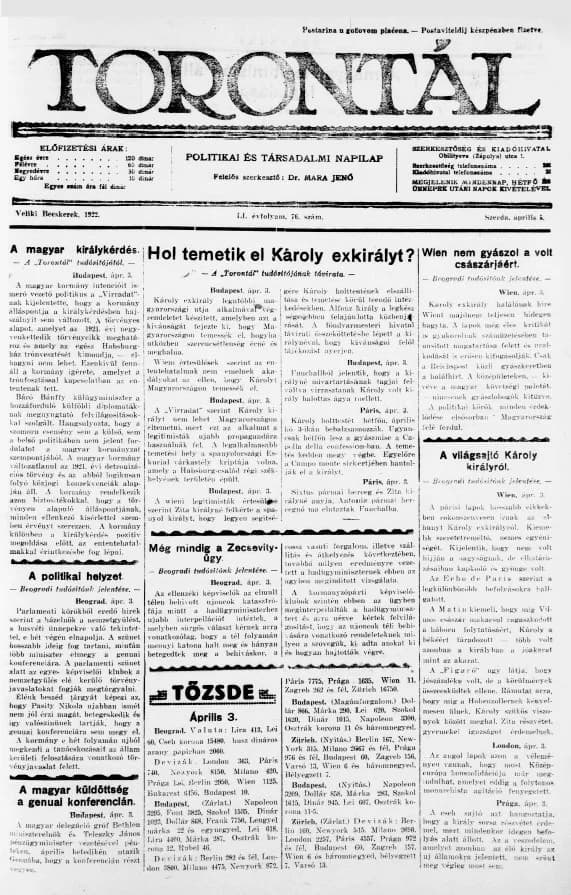 Torontál, 51. évf. 1922. április 5. 76. sz.