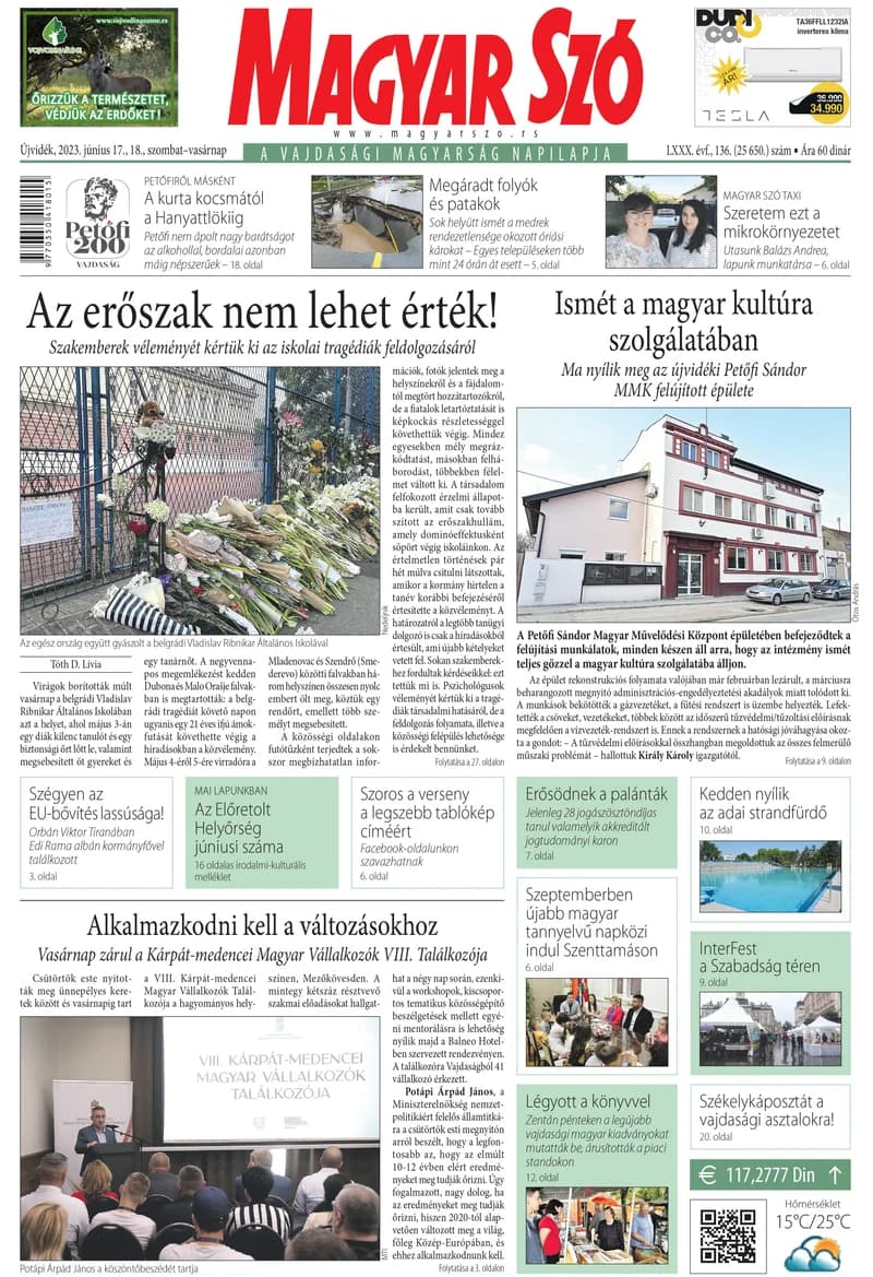 Magyar Szó, 80. évf. 2023. június 17. – 18. 136. sz. 1–32. oldal
